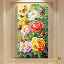 ✅牡丹花开富贵十字绣2025新款客厅感小件玄关卧室餐厅手工刺
