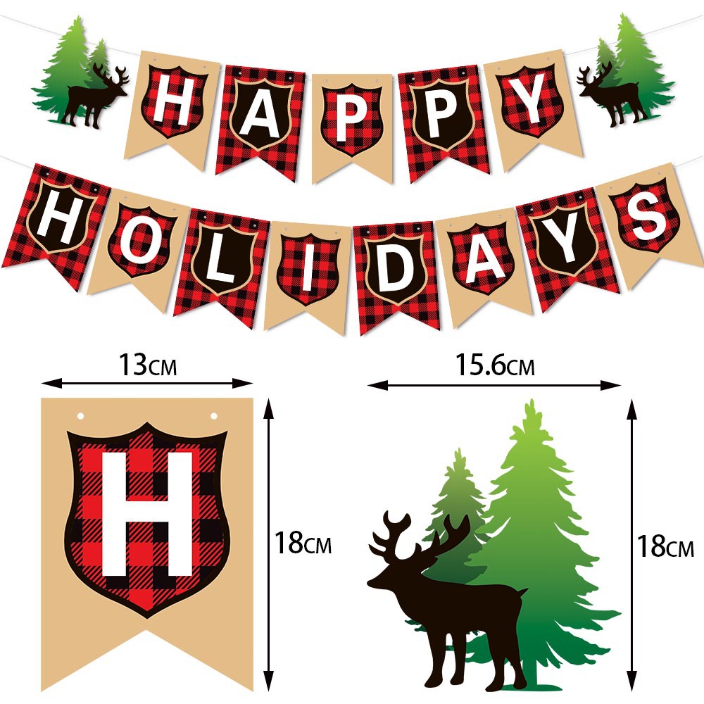 Nueva Navidad fiesta decoración tire bandera centro comercial atmósfera diseño feliz Navidad tirar bandera tirar flor