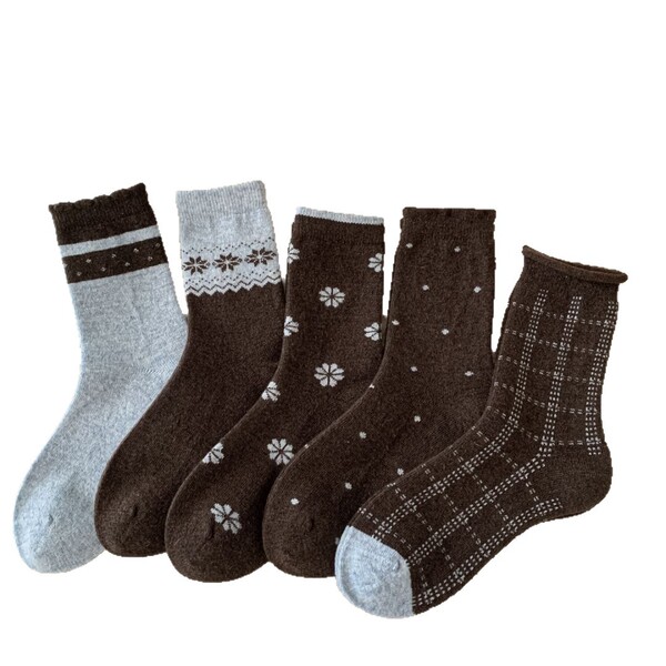 Demi-season woolen warm winter socks