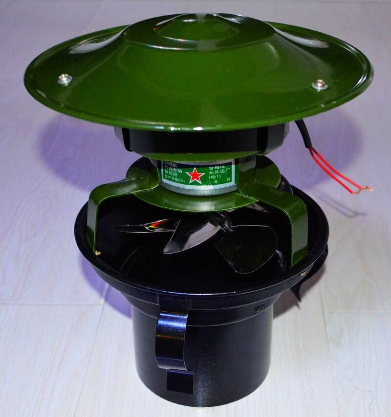 壁炉烟囱引风机60W加长双扇夹板倒烟炉灶抽排烟机【9.5厘米口径】