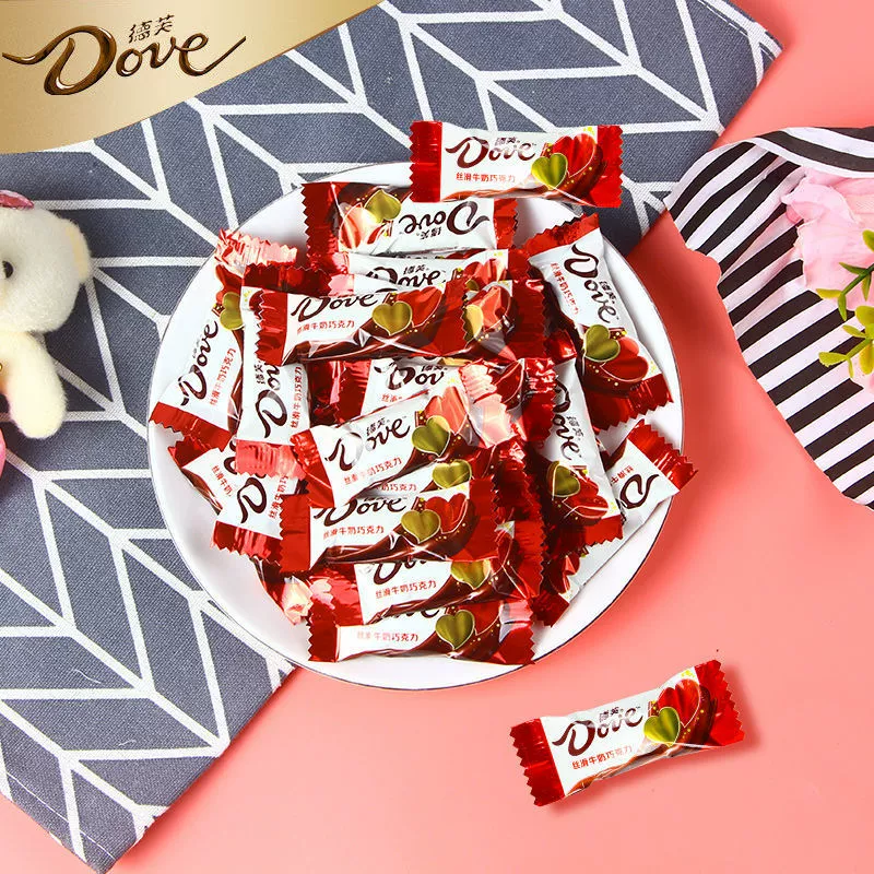 Конфеты (Dove) assorted молочный шоколад микс — свадебный и новогодний подарок, ассорти упаковок, ~0.9 кг