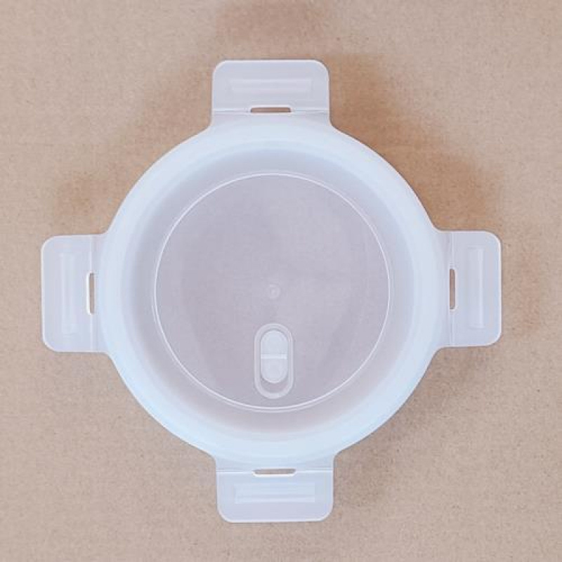 Cuatro bordes de botón de vidrio caja de almacenamiento de microondas caja de almuerzo caja de sellado accesorios cubierta de caja de mesa cubierta de sellado de tazón image 8