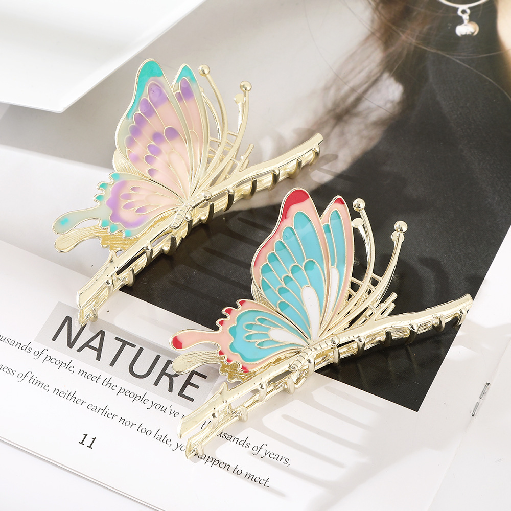 Elegant Sweet Butterfly Metal Plating Hair Claws display picture 3