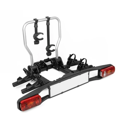 European Style 13-Pin Foldableable Rear Tow Bicycle Rack European Style Trailer Hook Car Bicycle Bracket with Light Wholesale (Car bike rack) - 2-foldable-models