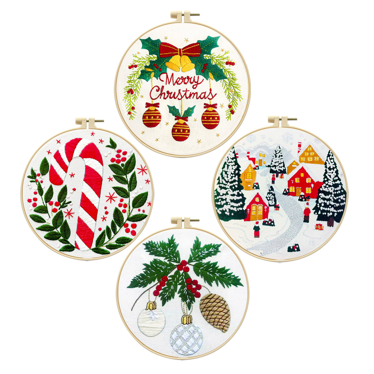 Bolsas de materiales de bordado transfronterizas explosivas de Navidad dos algodón de alta calidad bordado fábrica de decoración del hogar al por mayor