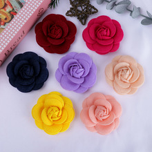 韩版小香风无纺布定型山茶花 手工DIY花朵服装辅料鞋花胸花配件