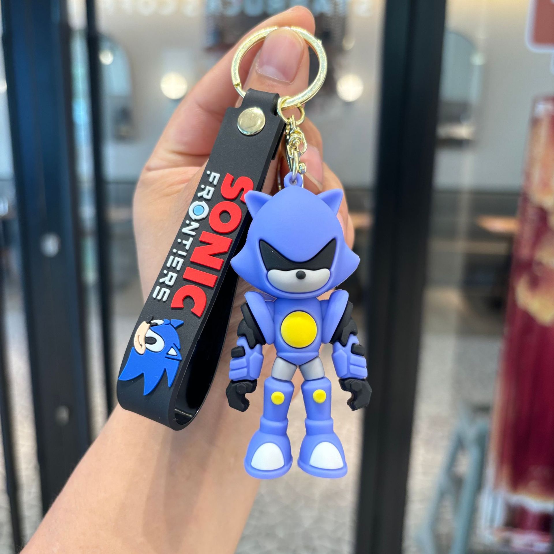 Dibujos animados epoxi Sonic Sonic moda llavero de coche pareja bolso colgante pequeño regalo llavero