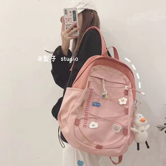 Japonés Harajuku Retro Ropa de trabajo Hong Kong estilo chica mochila estilo coreano ins estudiante de secundaria mochila mujer mochila de viaje