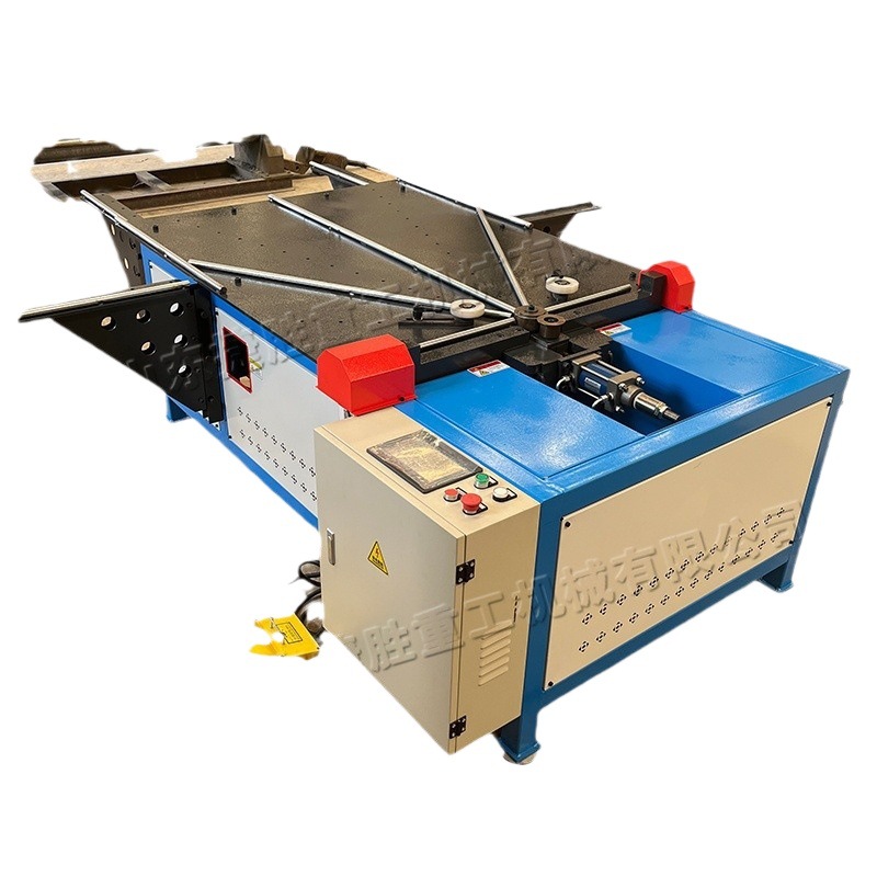 Máquina de brida horizontal barril redondo de acero inoxidable pieza de trabajo rollo fuera de equipo barbacoa placa colector de aire que forma la máquina