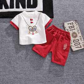 婴儿汉服儿童国风男童民族风宝宝唐装夏季短袖女童复古套装抓周服