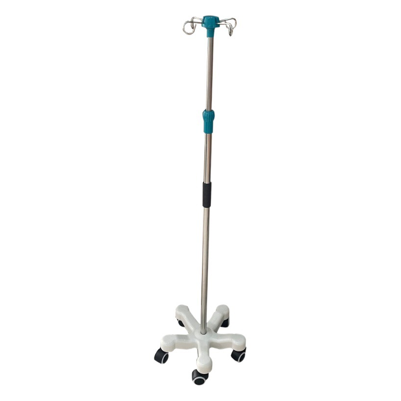 Stainless Steel Infusion Rack Floor Type Bottle Rack Retractable Dripping Rack Movable Infusion Pump Rack Saline Rack
