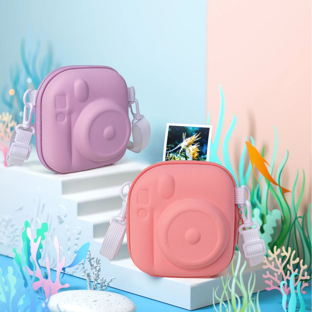 拍立得相机包mini12/11/9/8/evo等通用保护套硬壳包相机收纳包