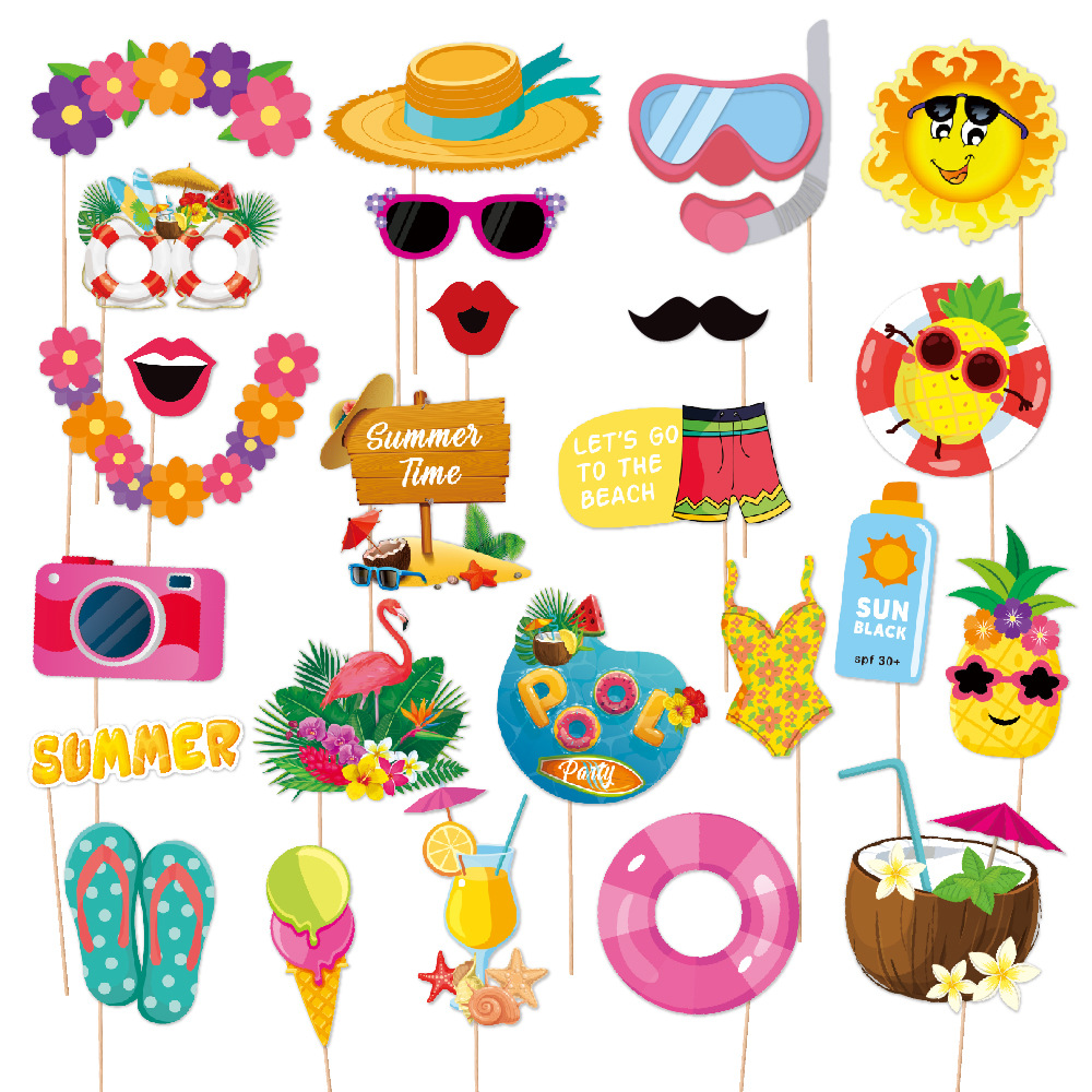 Verano Hawaiana decoración extraña props de fotos fiesta de verano props de vestir divertidos artículos de decoración de fotos