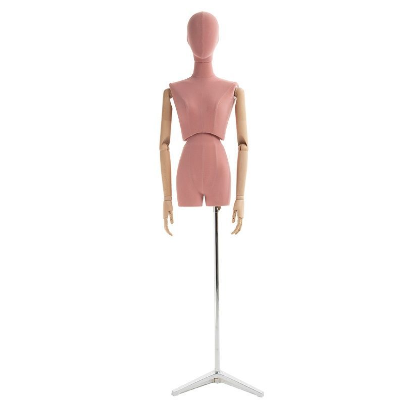 Modelo de tienda de ropa accesorios de ventana femenina estante de exhibición de cintura doble maniquí clavícula modelo femenino plataforma
