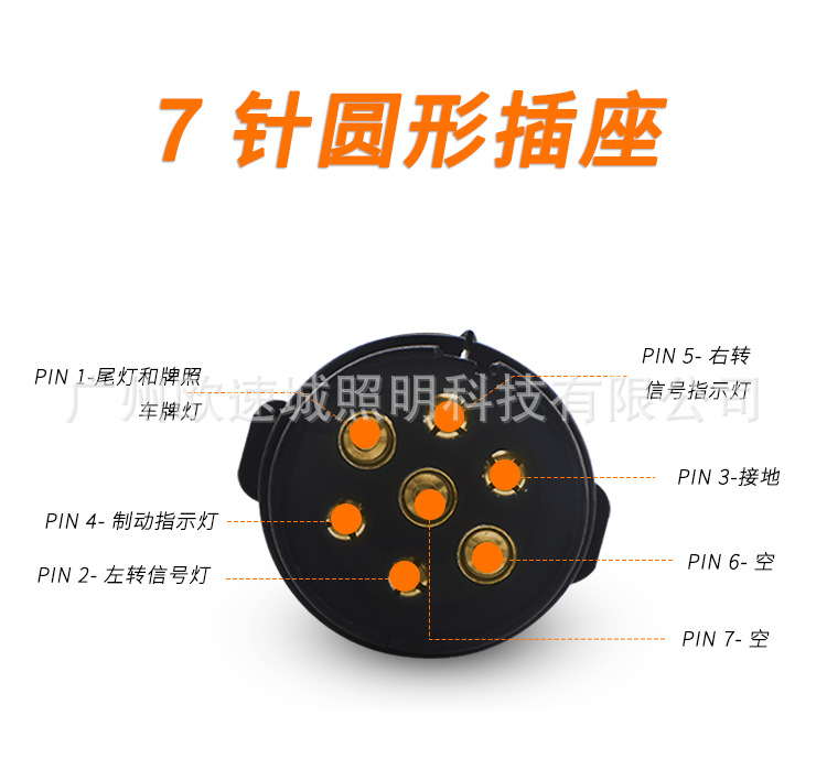 Cross-Border Special Supply Truck Trailer Light Truck Universal Led Brake Steering European Standard Magnetic Trailer Light 12-24V