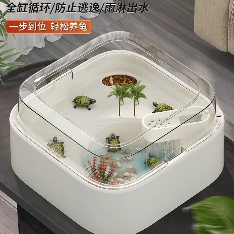 Аквариум для черепах, домашний ландшафтный дизайн, акриловый экологический маленький бассейн для черепах, аквариум для разведения черепах, настольный аквариум для гостиной или офиса