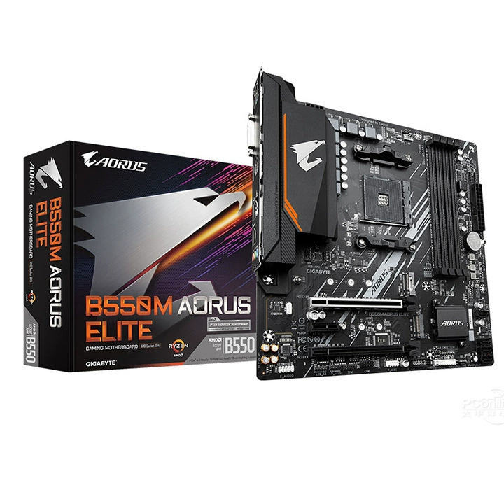 Материнская плата GIGABYTE B550M AORUS ELITE для процессоров AMD, совместима с CPU 5600G/5700G