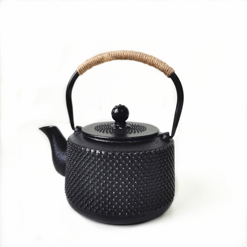 Estufa té hirviendo tetera de hierro fundido juego de té estilo japonés olla de hierro de cerdo olla de haz olla de gran altura tetera traje al por mayor
