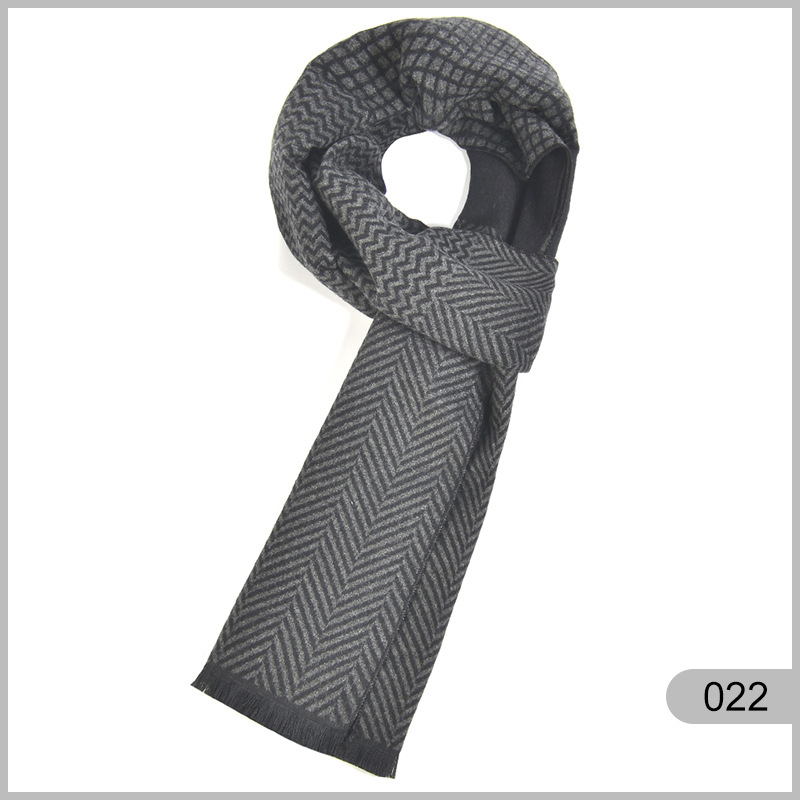 Sciarpa uomo in cotone calda antivento stile casual versatile_voghion.com