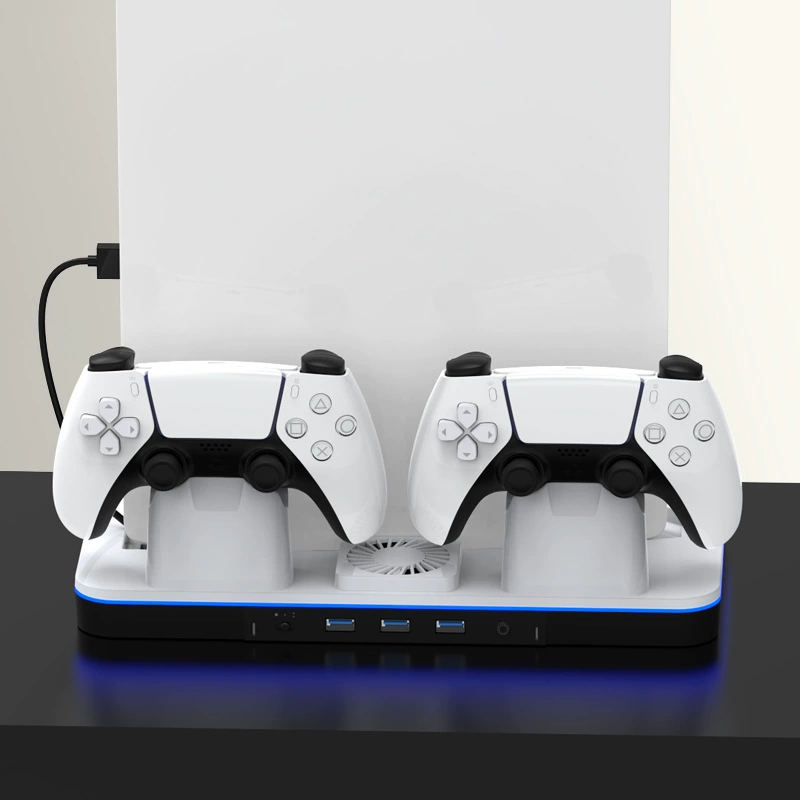 PS5 SLIM Pro Большой Хозяин Порошок Быстрая зарядка Нижний вентилятор охлаждения Подсветка RGB светительная станция