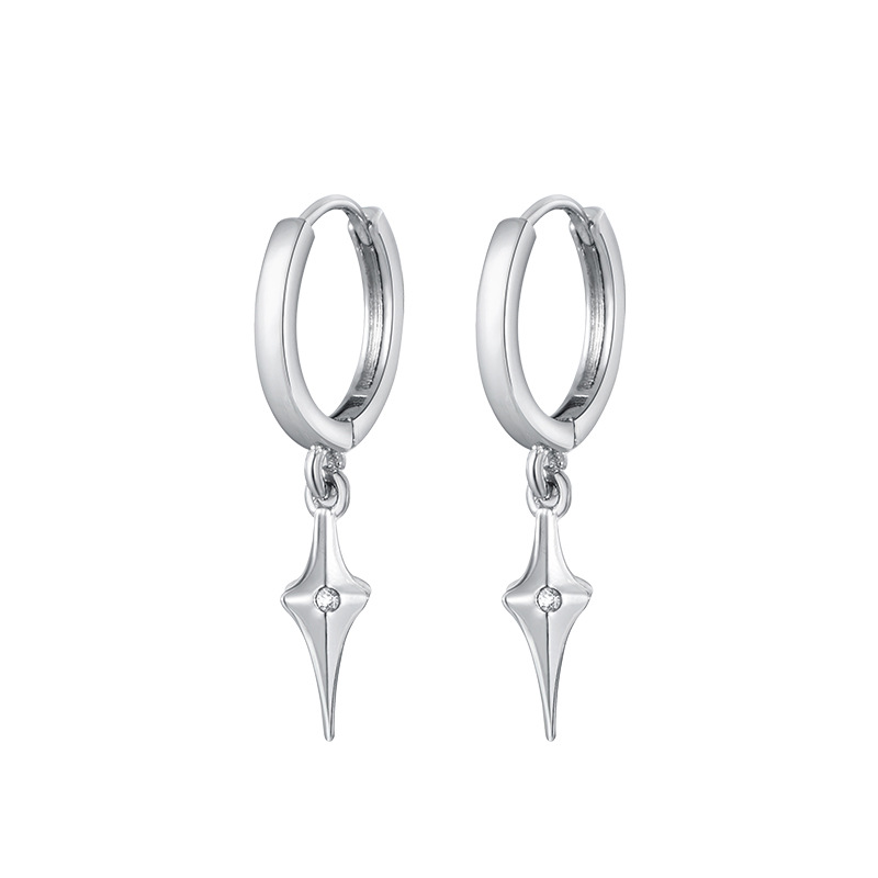 Nicho sentido de diseño de plata esterlina actividad cool guapo aretes de aretes variados para mujeres lujo ligero de alto nivel sensación de cara cuadrada pernos de aretes