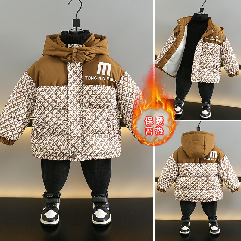 카키색 면 코트