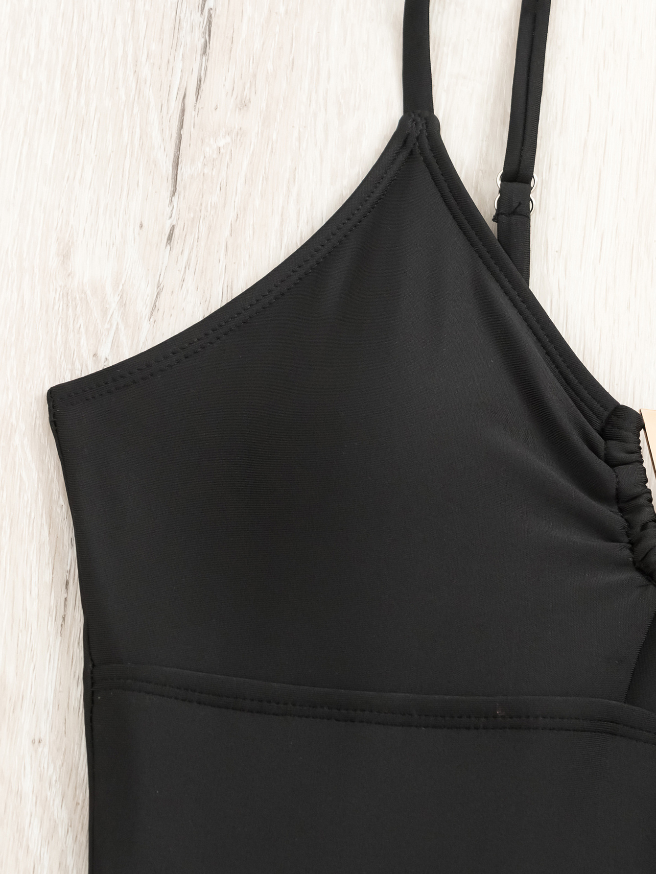 252g Weight Sleeveless Sleeve Length Spandex, Polyester Fabric Type Short Top Length One-pieces Tops Type 1 Piece Quantity Swimming Occasion V Neck Neckline Slim Fit Type Solid Color Pattern Women's Gender Sexy Style Women's Sexy Solid Color 1 Piece One Piece Swimwear 6