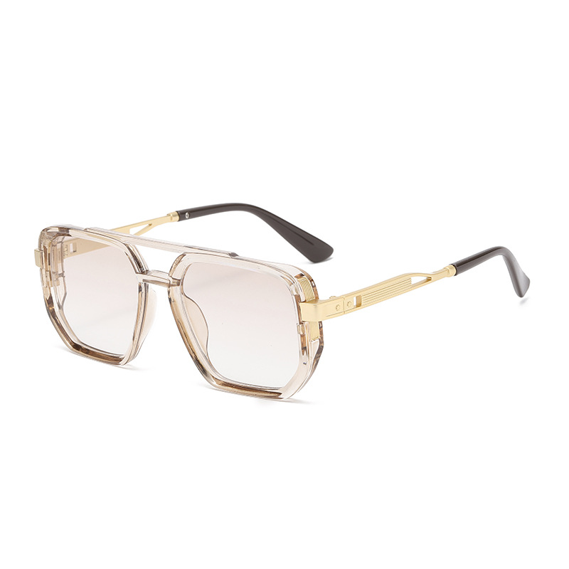 Nouvelles lunettes de soleil aviateur 2026, style européen/américain rétro, double pont, monture carrée, unisexe, tendance et urbaine_voghion.com