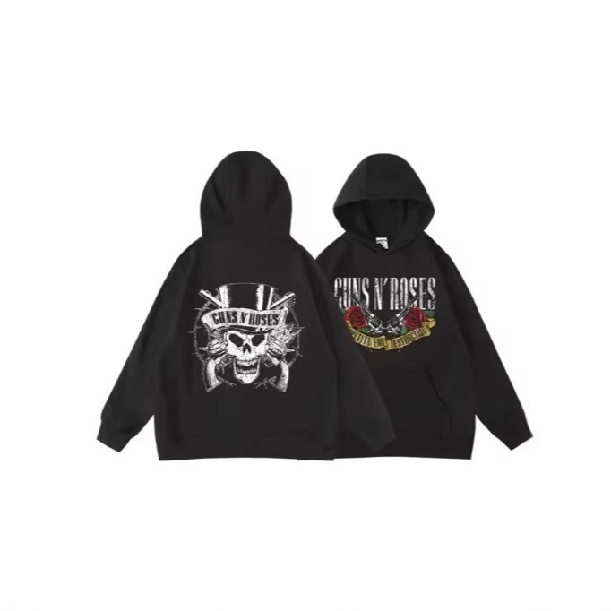 Guns N Roses Rock Band Vintage Street Style Printed Hoodie Men's Women's Vintage Sweatshirt Pullover