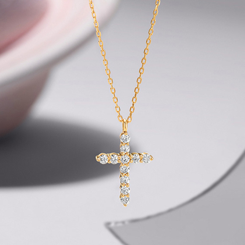 4g Weight 925 Sterling Silver Cross Pendant Necklace