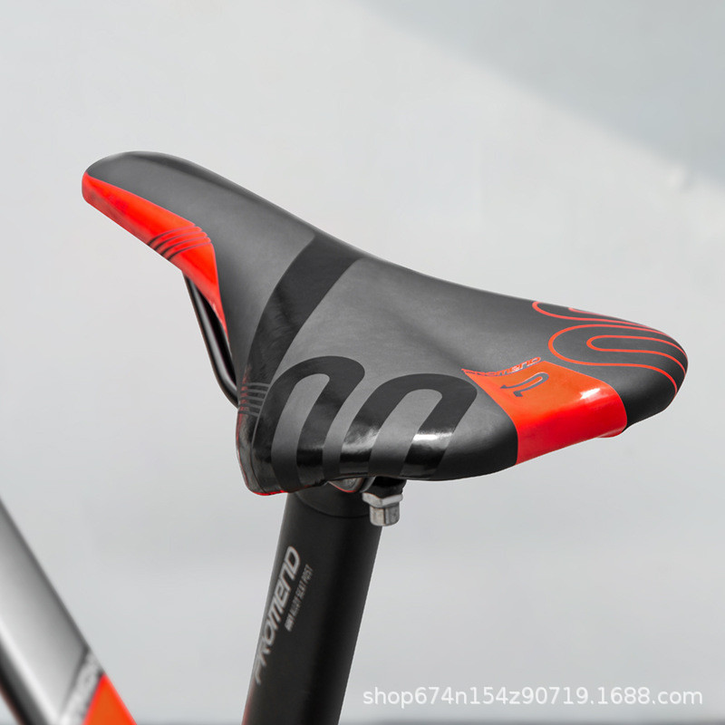 Promend bicicleta cojín del asiento bicicleta de montaña memoria esponja silla carretera PVC cuero montar equipo cojín del asiento