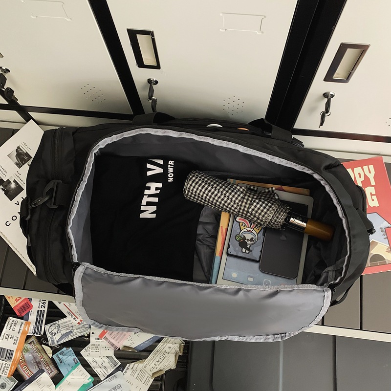 Sac de voyage d'affaires Harajuku de grande capacité, combinaison de travail sombre, sac à main à bandoulière fonctionnel, sac de sport tendance et cool_voghion.com