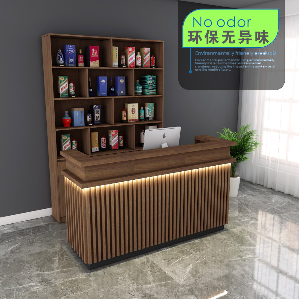 中式复古收银台柜台饭店面馆吧台酒柜茶叶店养生瑜伽馆前台接待台