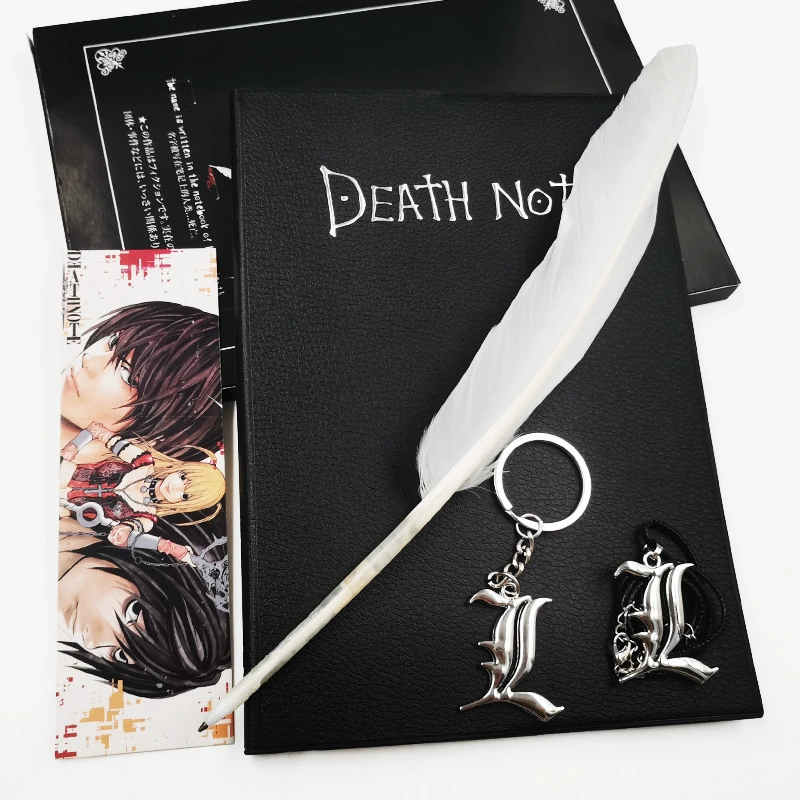 Аниме Death Notes L ожерелье Ryuk брелок ручка-перо ночь Бог Yue оптовая подарочная коробка