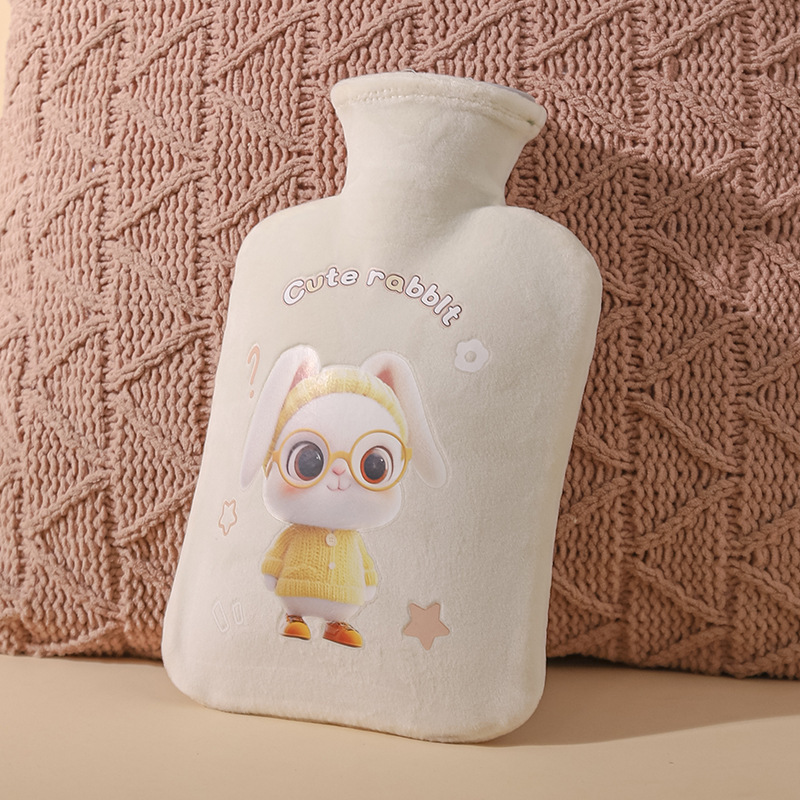 Creamy white big-eyed rabbit