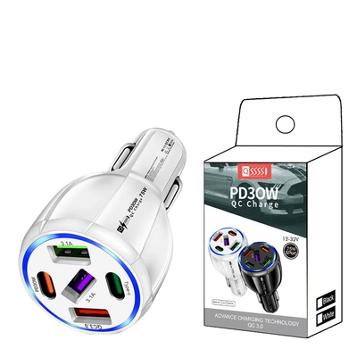 QC3.0 car mobile phone: Mobil şarj cihazları - 359-3a2c-white-small-package