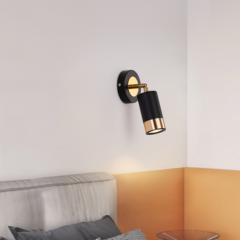 Leer pequeñas lámparas de pared del pasillo del hotel luces de pared del dormitorio ideas de pared moderna simple cabeza de cama pasillo giratorio luz minimalista