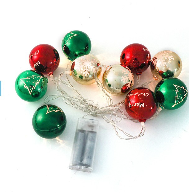 Navidad vestido de bola luz LED Cadena de Luz Decoración de vacaciones árbol de Navidad colgando luz de color bola colgante decoración colgante de galvanoplastia colgante