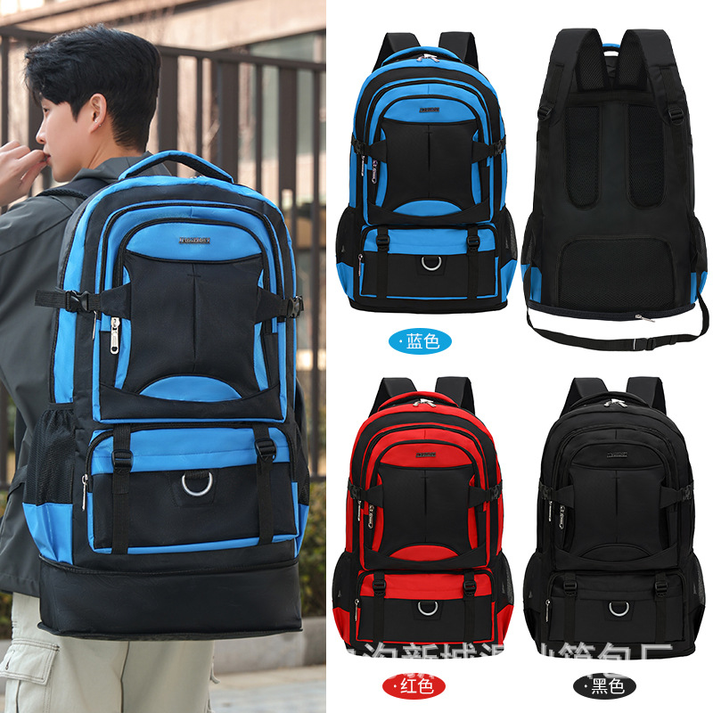 Wholesale Extra Large Capacity Cross-Border Backpack Long-Distance Work Trip Travel Luggage Bag Hiking Mountaineering Bag for Men