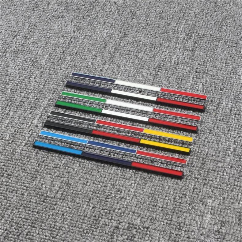 Suitable for Maserati, Ferrari, Audi, BMW, three-color decorative stickers, German, French, Italian metal car emblems