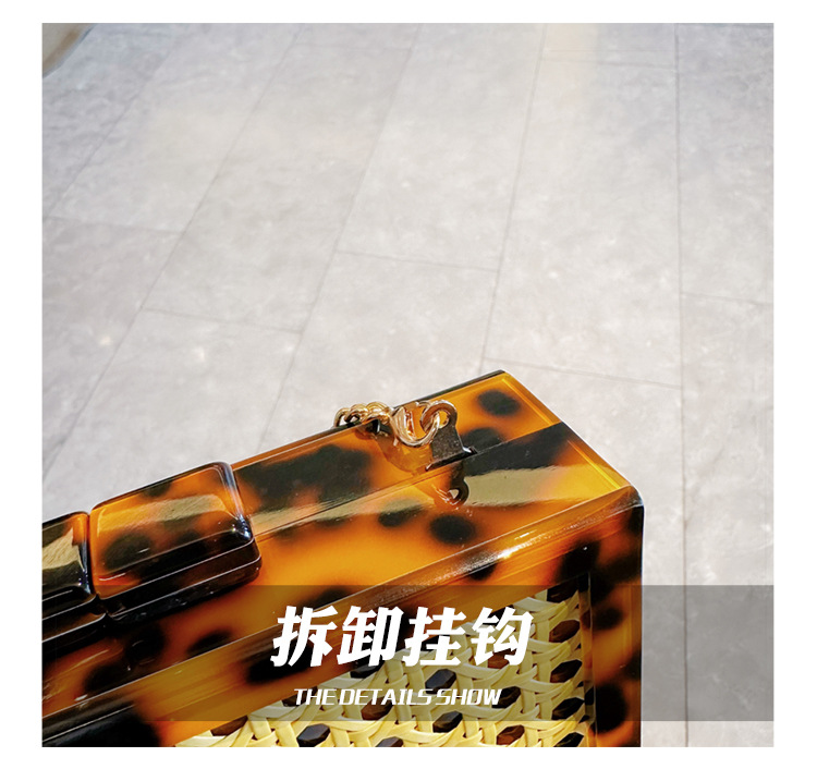 New fashionable green wicker acrylic bag for cross-border foreign trade women, evening bag, single-shoulder crossbody banquet clutch undefined