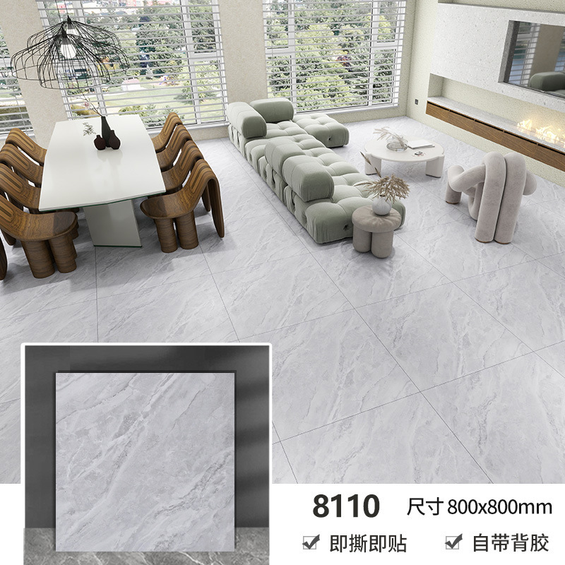 [80 * 80] autoadhesivo de PVC para uso doméstico y comercial para el suelo espesado resistente al desgaste, suelo impermeable, cuero de cemento para la renovación del suelo