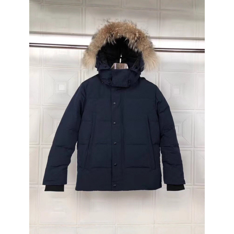 Wyndham Parka Big Goose down Jacket 29 Canadian 3808m Men's and Women's Same Style Jacket Real Wolf Hair