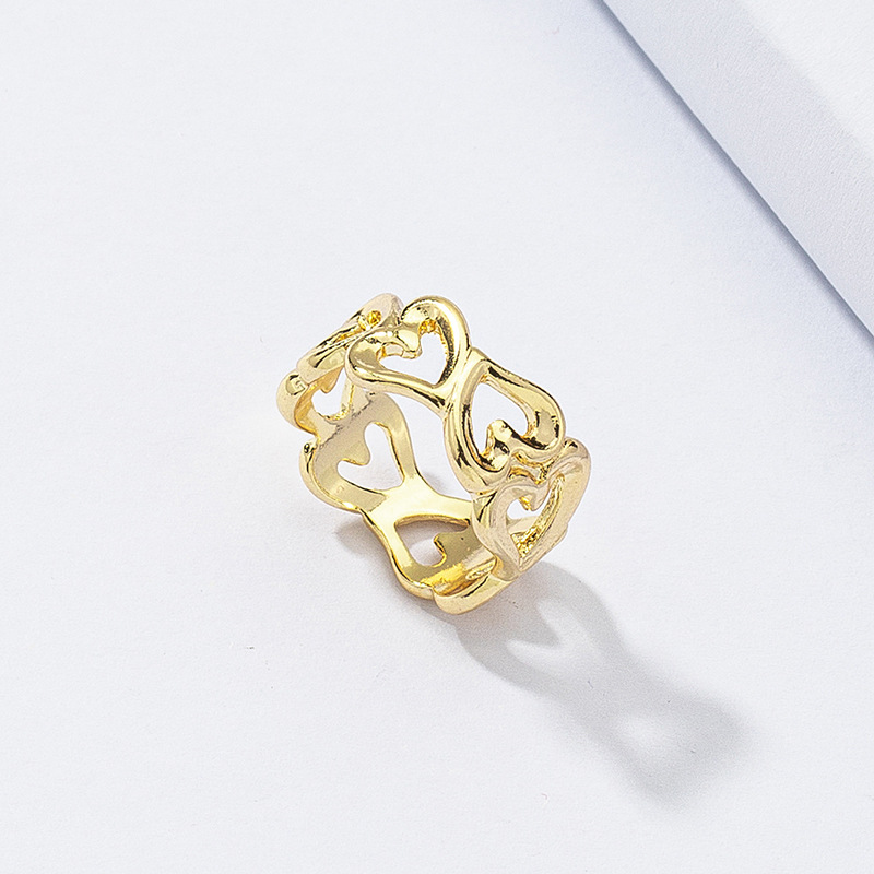 Fashion Alloy Heart Shape Ring display picture 2