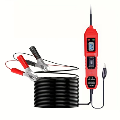 Automotive Circuit Tester 6-24V Digital Display Line Finder with Light Anti-Interference Power Detector Line Finder (Other power supply, ignition system) - red