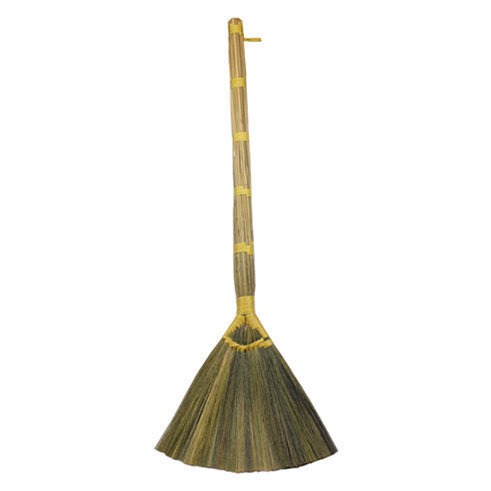 T9J5 miscanthus broom dustpan combination sweeping broom hair soft broom single household wooden floor brush no