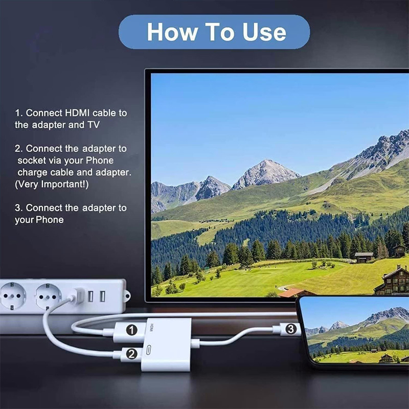 クロスボーダーlightning hdmiハイビジョンケーブルはアップルの携帯電話からテレビのハイビジョンビデオ変換器に適用されます。|undefined