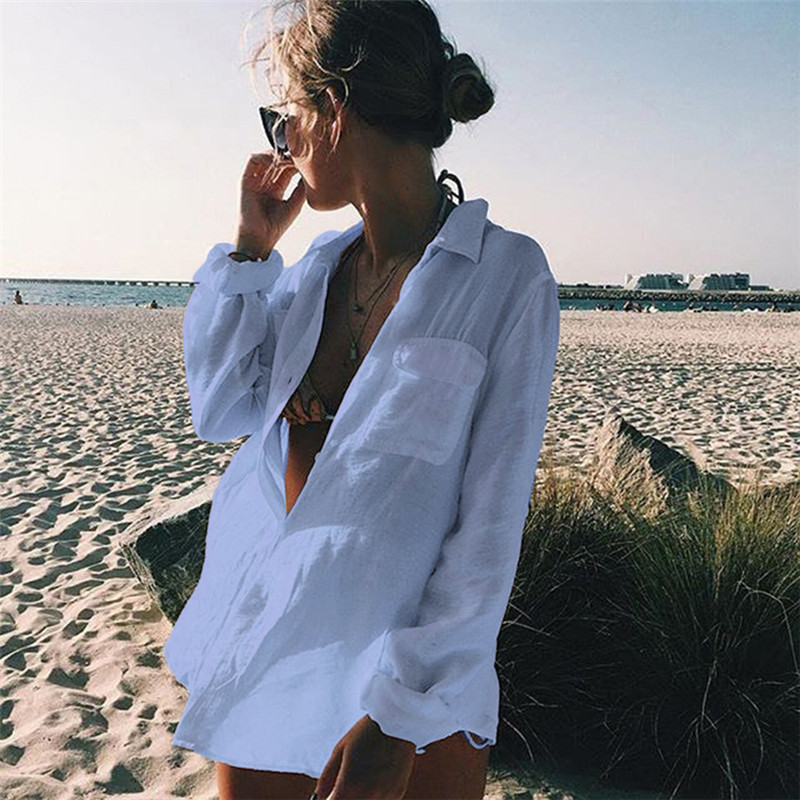 Femmes Style Simple Couleur Unie Cover Ups display picture 1