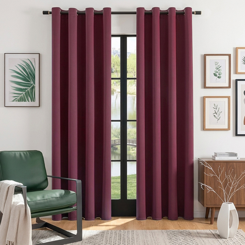 Cortinas luxuosas em estilo nórdico, dupla face, de alta precisão, para sala de estar, quarto e varanda, com bloqueio de luz solar._voghion.com