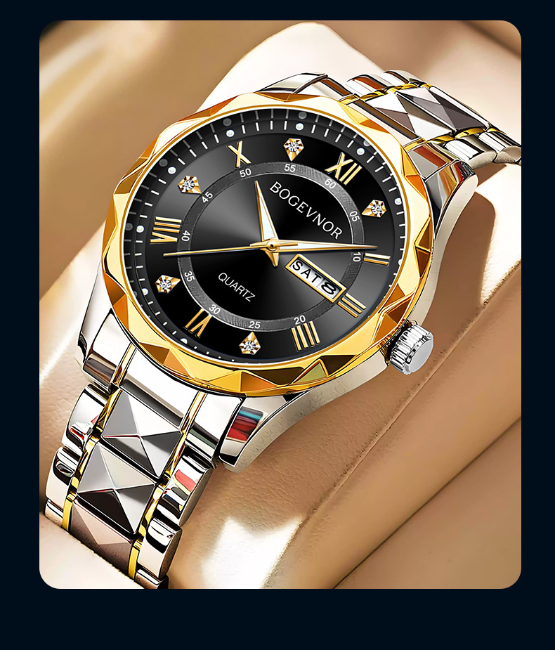 Men's Waterproof Luminous Dual Calendar Fashion Watch for Men and Women, TikTok Amazon Foreign Trade Cross-border Watch